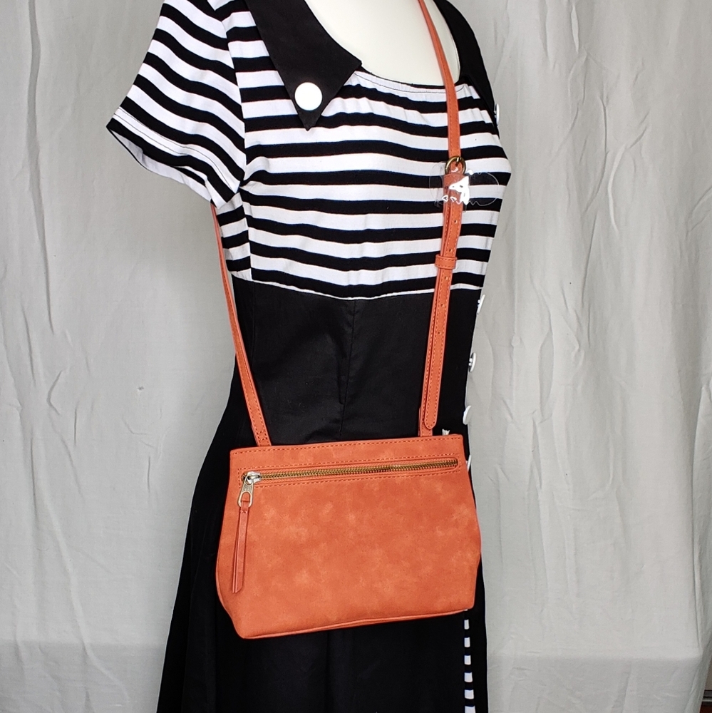 NWT Burnt Orange Vegan Suede NWT